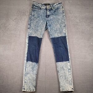 Baby Phat Y2K Acid Wash Jeans Patchwork‎ Pockets Denim Pants Size 5
